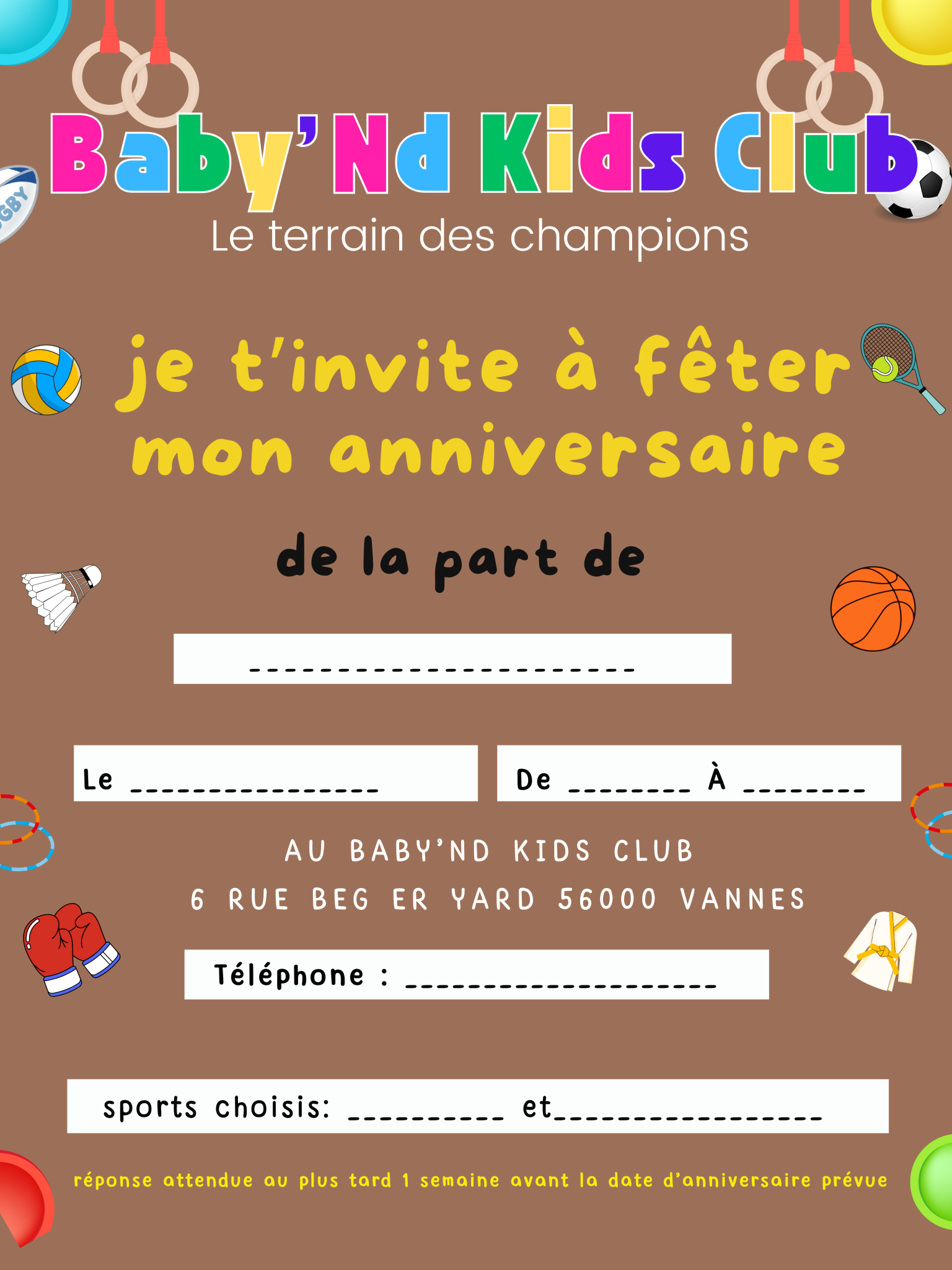 carte d'invitation
